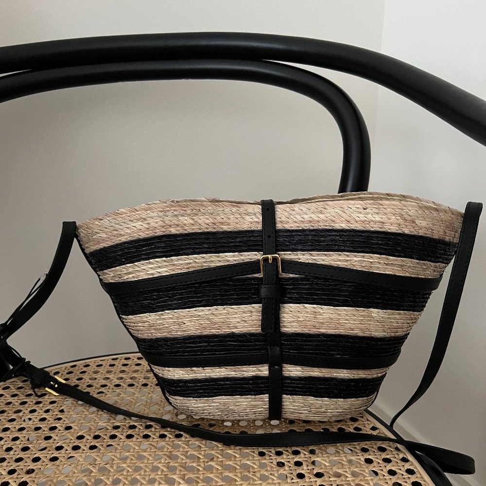 Aquazarra Watermill striped raffia crossbody bag - new!